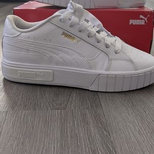 Puma Carina Sneaker All White W/Gold Puma Sz8.5